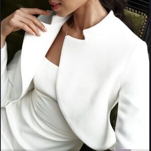 Bridal coverup // wool / felt bolero jacket / cropped ivory jacket